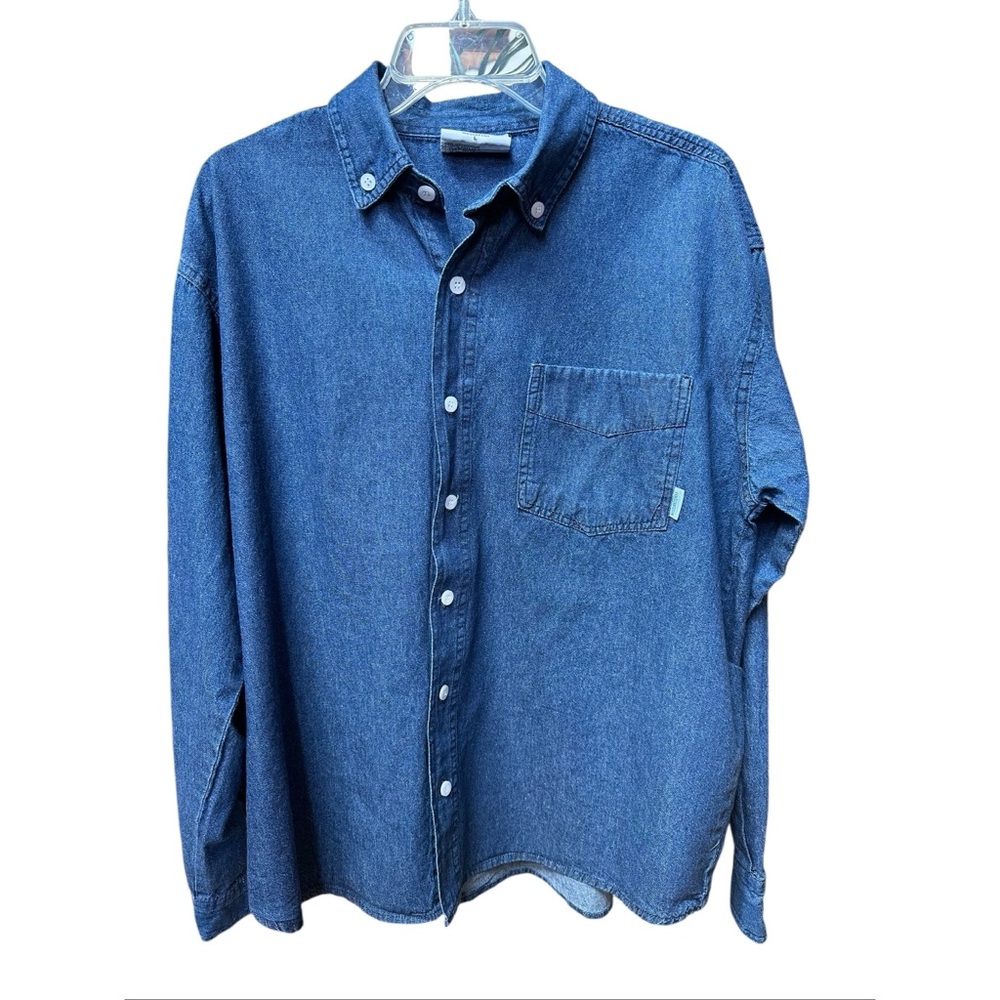 Woodland Creek Men’s Denim Long Sleeve Shirt, L
